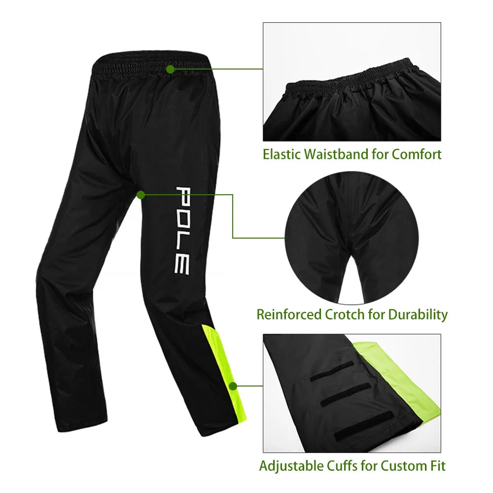 Men Waterproof Breathable Rain Suit Jacket and Pants I122800