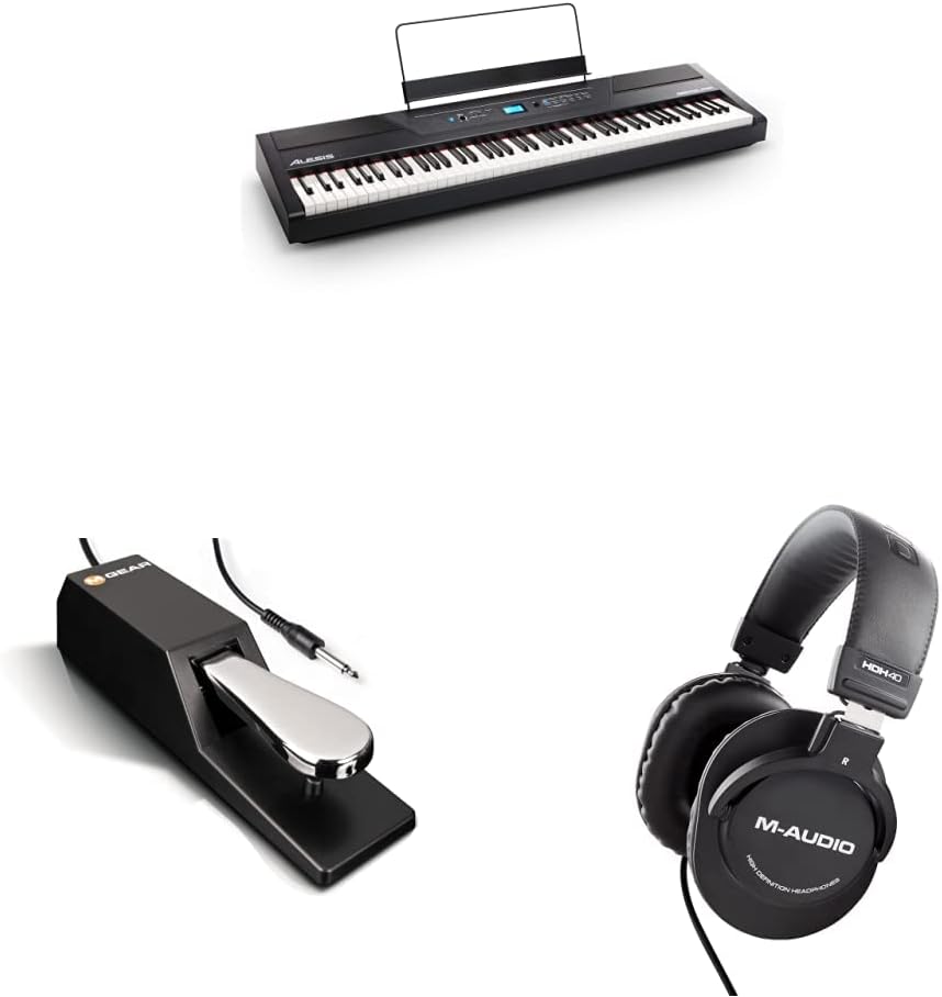 88 Key Digital Piano Keyboard with Hammer Action Weighted Keys F7087