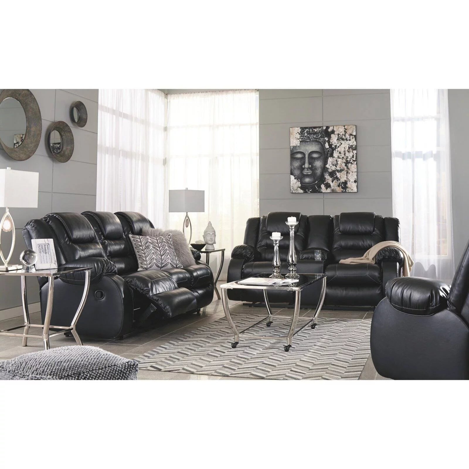 Chocolate Reclining Loveseat with Console X29566