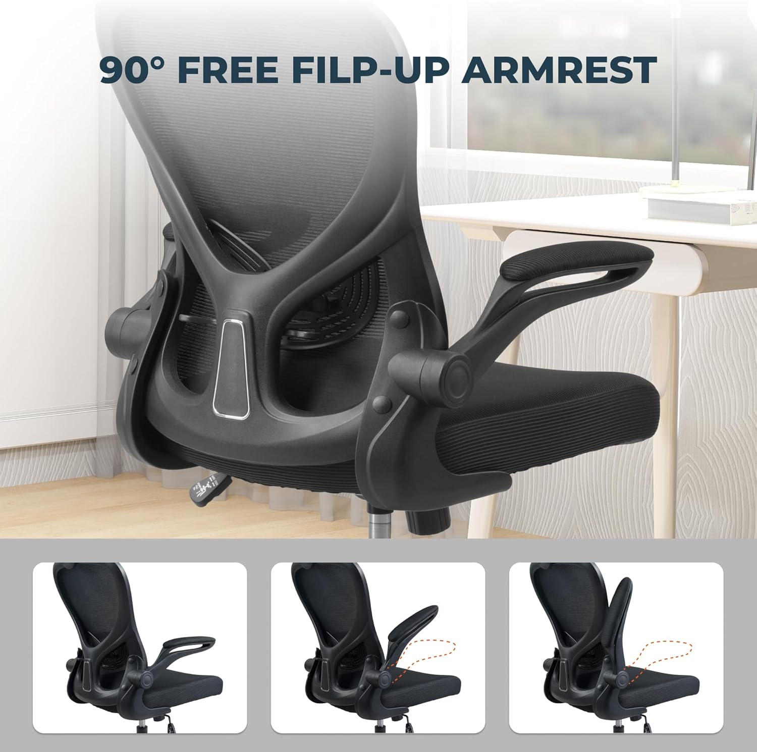 High Back Mesh Office Chair with Adjustable Lumbar Support S38386