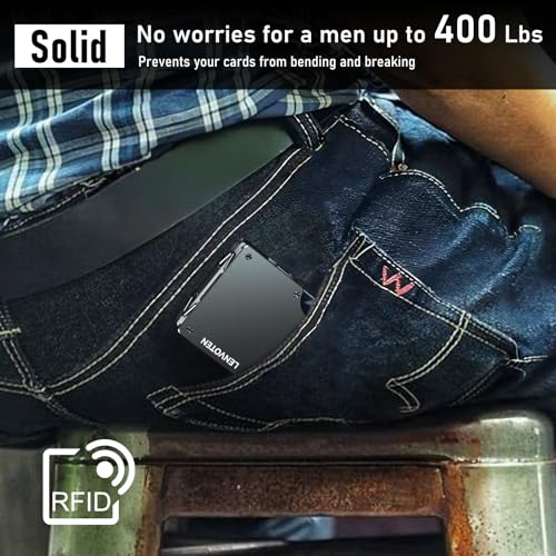 Matte Black Slim RFID Blocking Front Pocket Wallet Y122443
