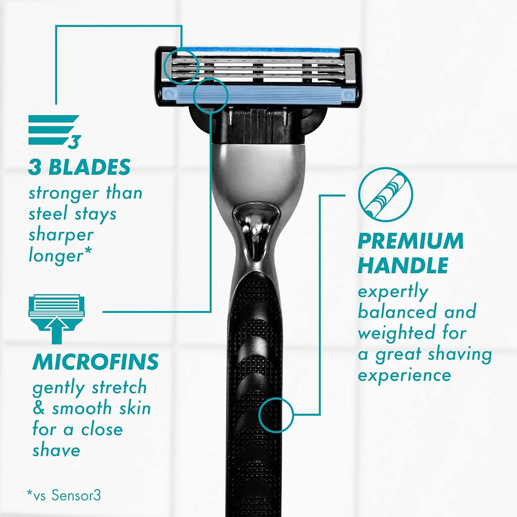 Mach3 Razor, 1 Razor Handle + 1 Blade Refill O6729