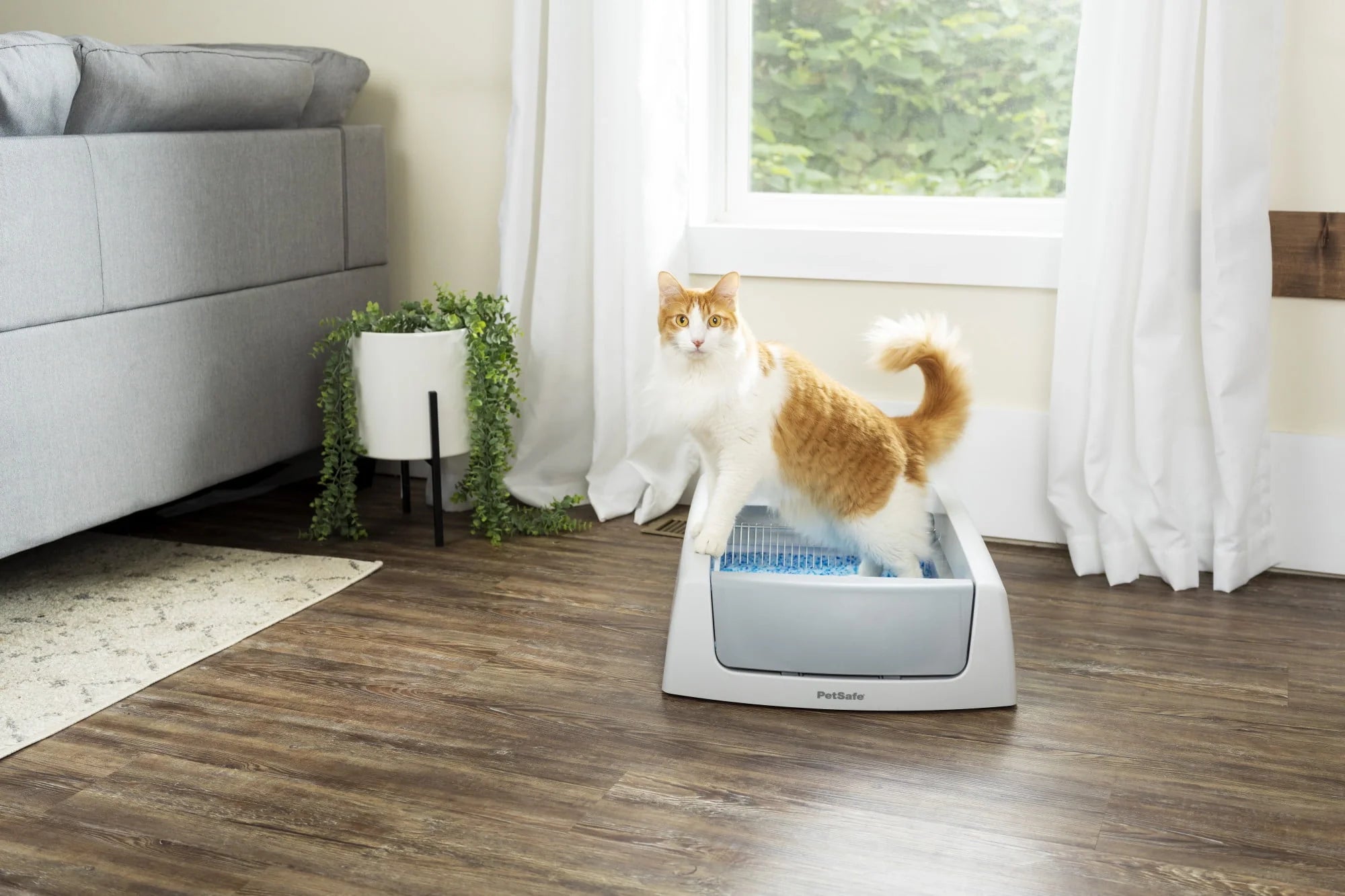 Gray Self-Cleaning Cat Litter Box F9322
