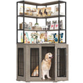 Large Dog Crate Furniture with Double Doors U696