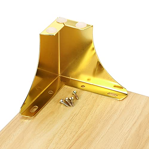 4Pcs 10CM/4 Inch Metal Furniture Sofa Cabinet Legs with Mounting Screws, Silver Q682870