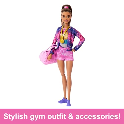 Blonde Gymnast Fashion Doll Playset with Balance Beam Y894
