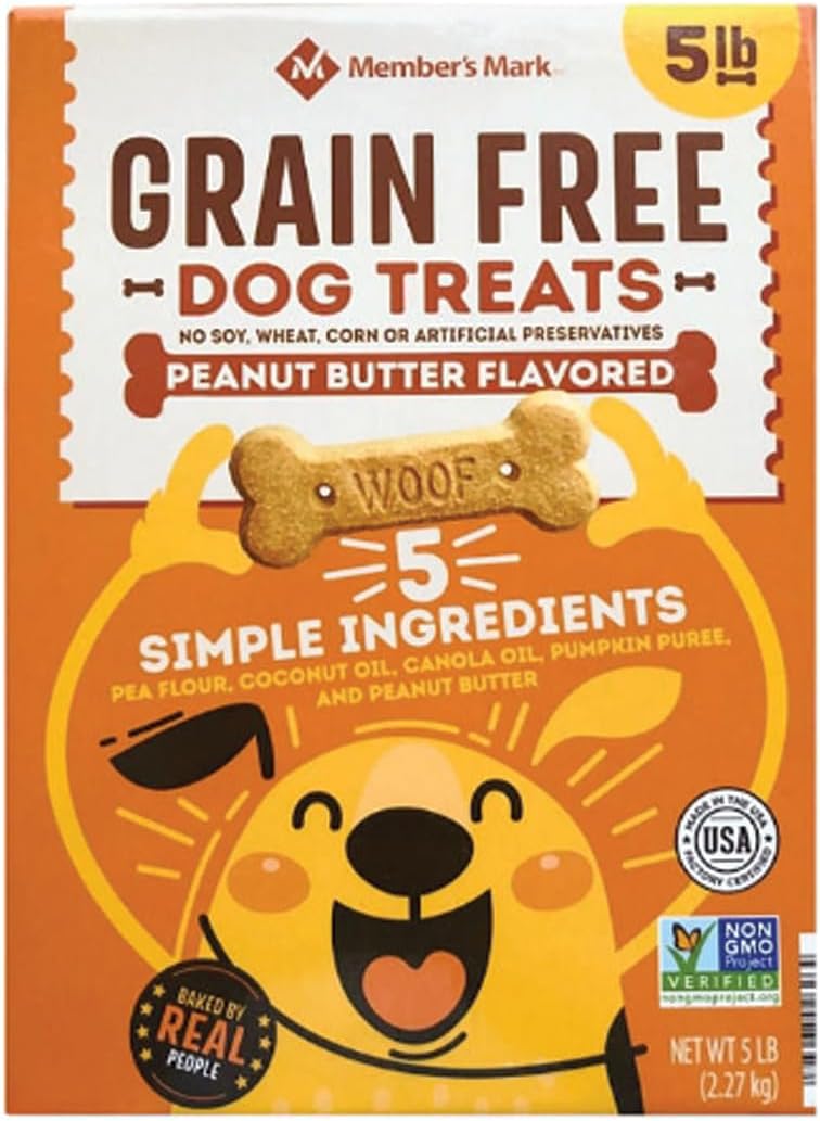 Grain Free Peanut Butter Flavored Dog Treats 5 Pound N6367