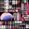Acrylic Nail Kit with Drill and Nail Lamp 36W 3pcs Gel Polish 12pcs Decoration Powder Manicure Kit H532119