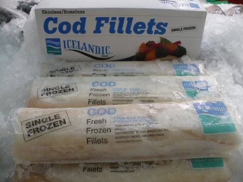 Frozen Wild Caught Icelandic Cod 5 lb. Box J928