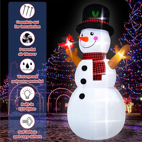 16FT Christmas Inflatable Snowman Outdoor Decorations with LED Lights Y187