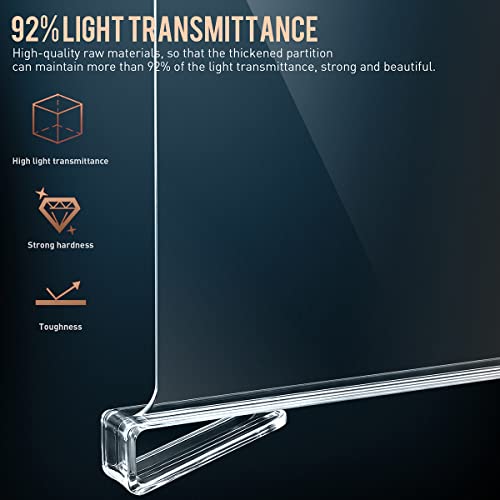 Clear Acrylic Shelf Dividers 4PCS C9499