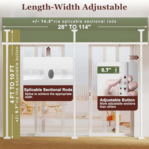 Black Adjustable Room Divider N477