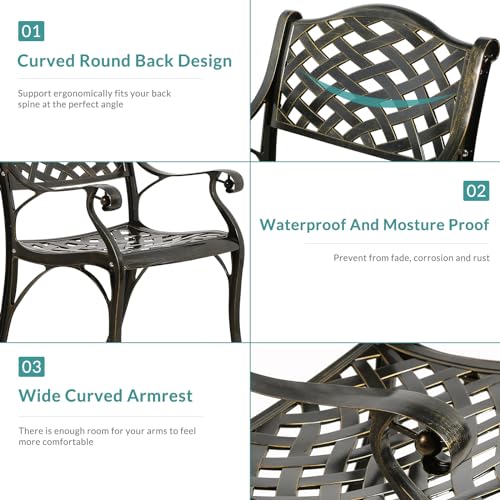 9-Piece Cast Aluminum Outdoor Dining Set with 8 Chairs and Oval Table I2273