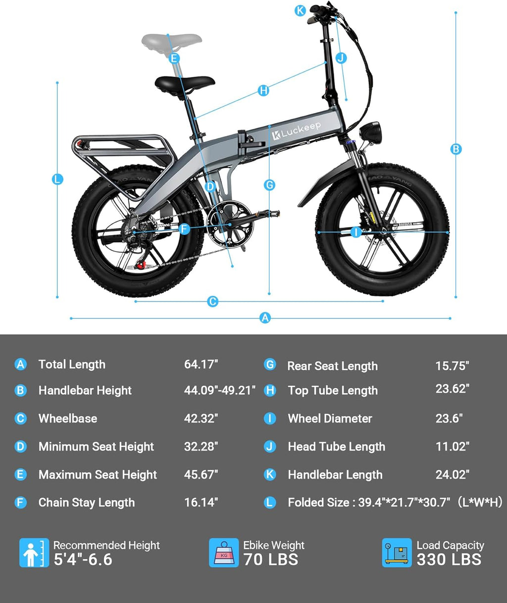 20" Fat Tire Folding Electric Bike G100199
