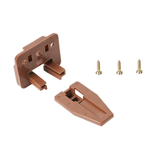 White 5Pcs Plastic Drawer Slides with 15 Screws N623