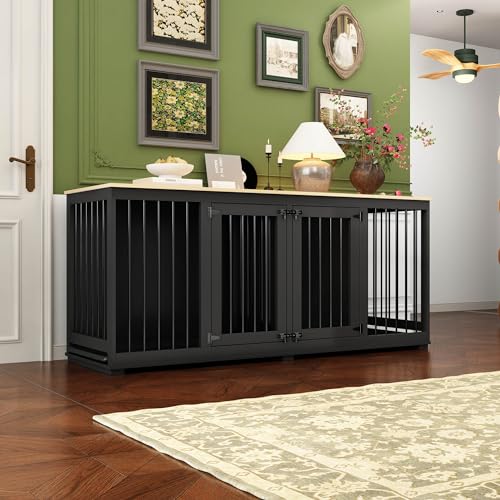 White Heavy Duty Wooden Large Dog Kennel with Trays O6010