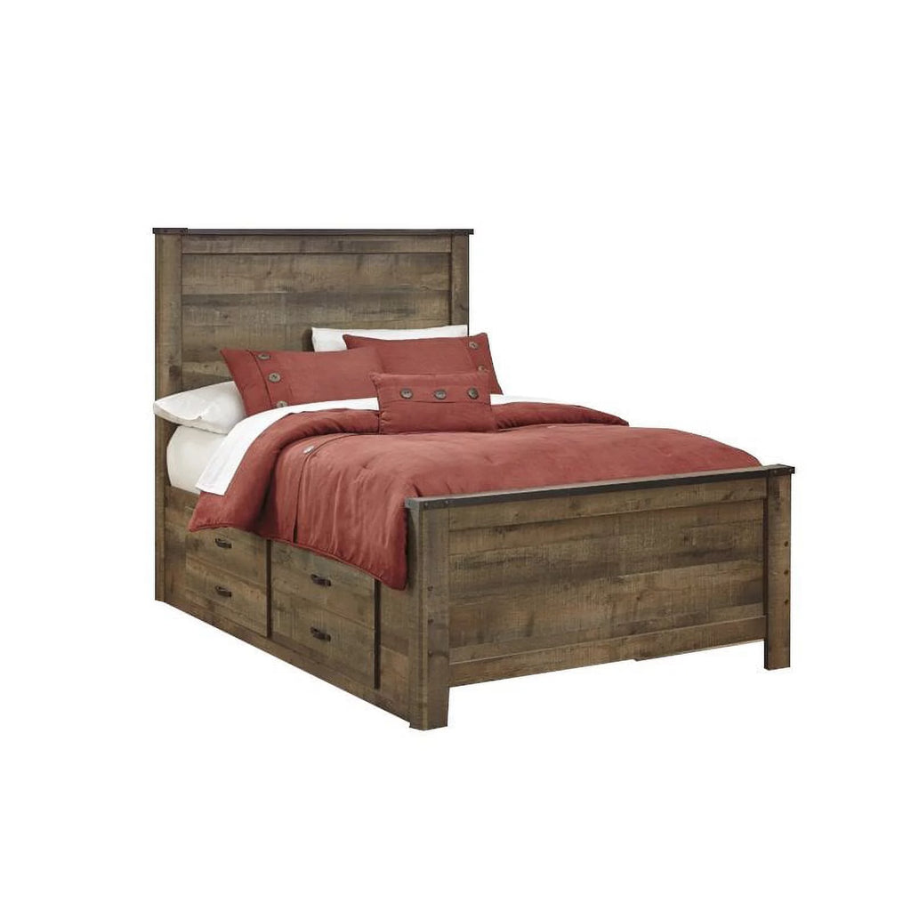 Brown Full Panel Bed with Underbed Storage Z692