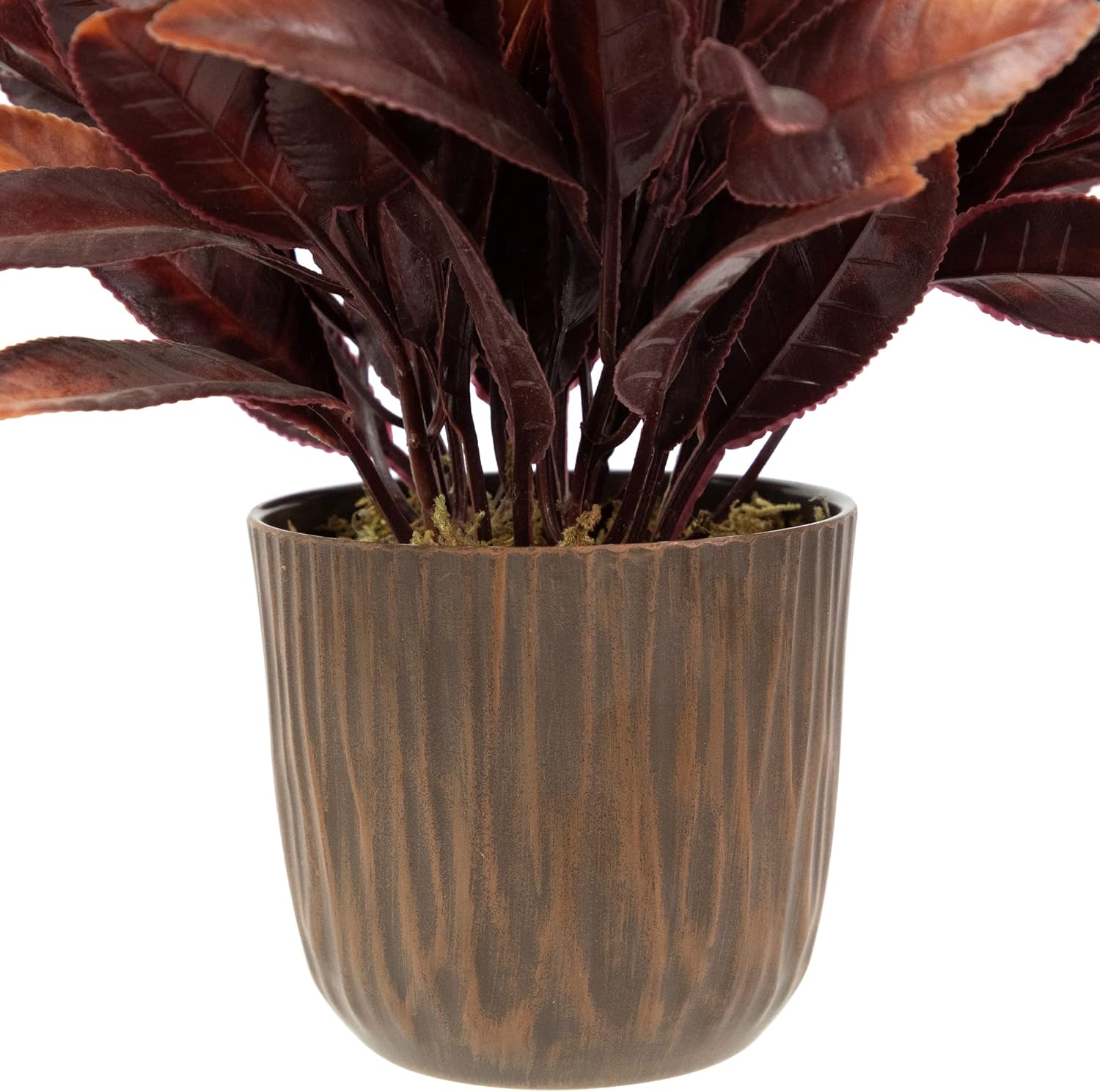 8" Artificial Foliage Plant in Textured Pot Z583