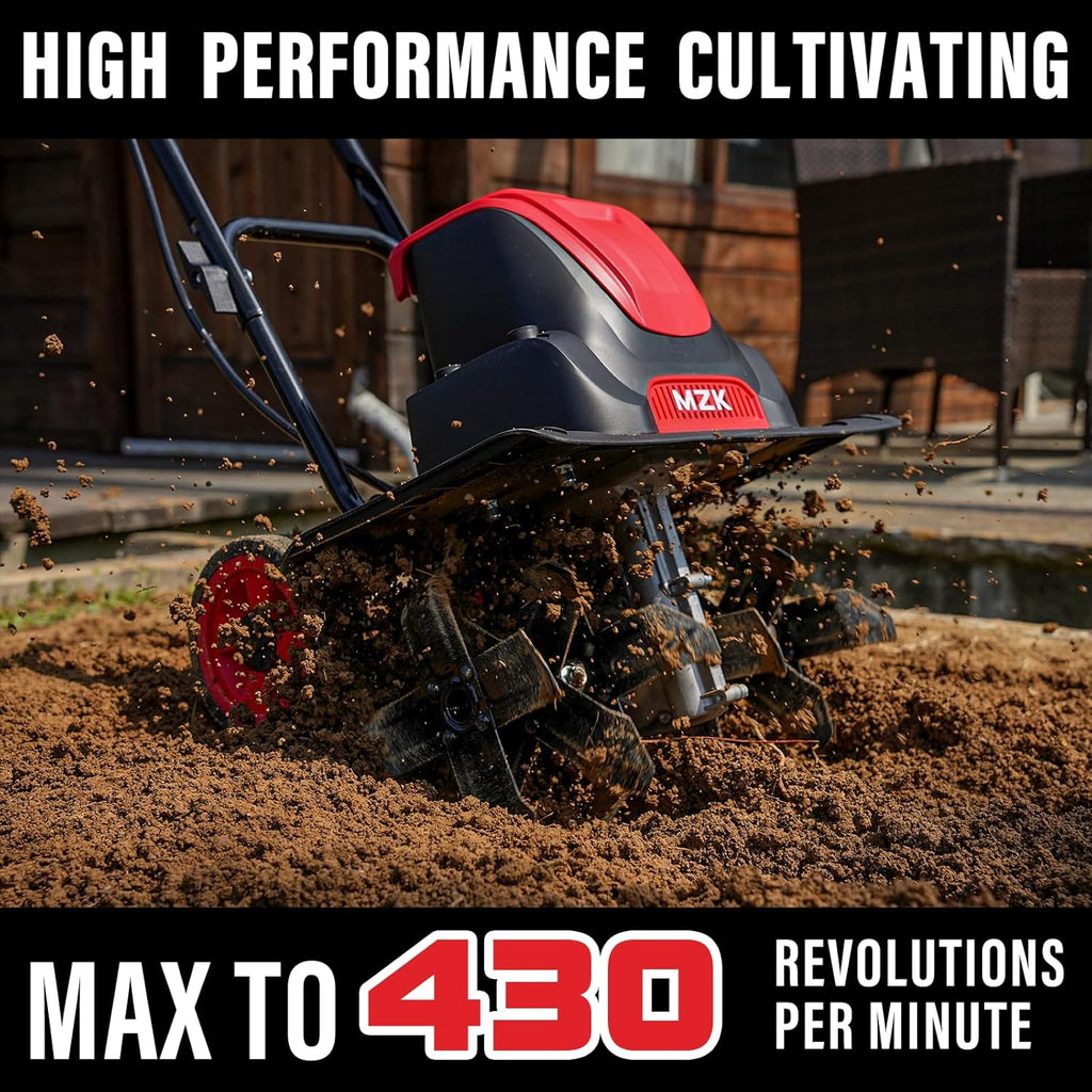 16-Inch 13-Amp Corded Electric Tiller/Cultivator with Adjustable Wheels A2530