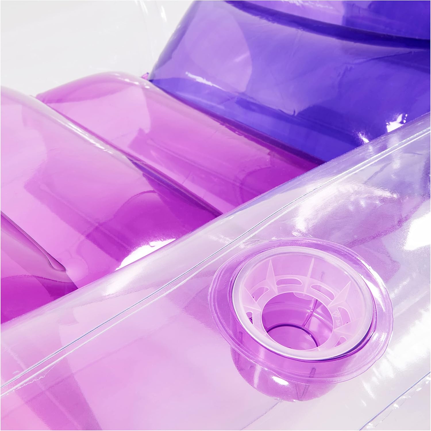 Translucent Inflatable Pool Float with Cup Holder C463