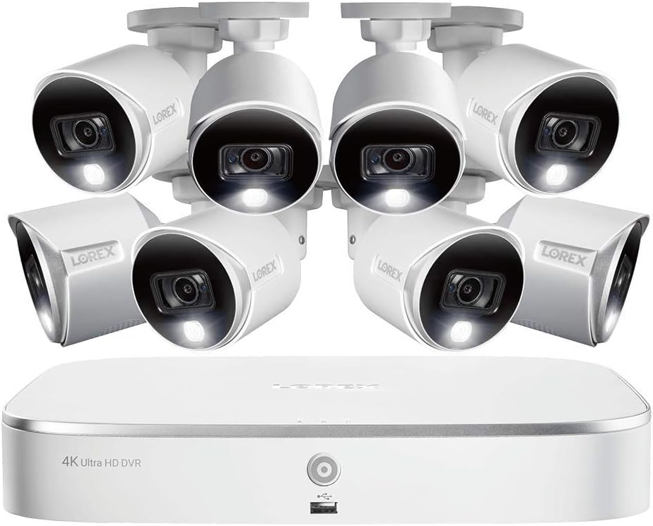 8 Channel 4K Security Camera System with 8 Cameras and 2TB DVR H848
