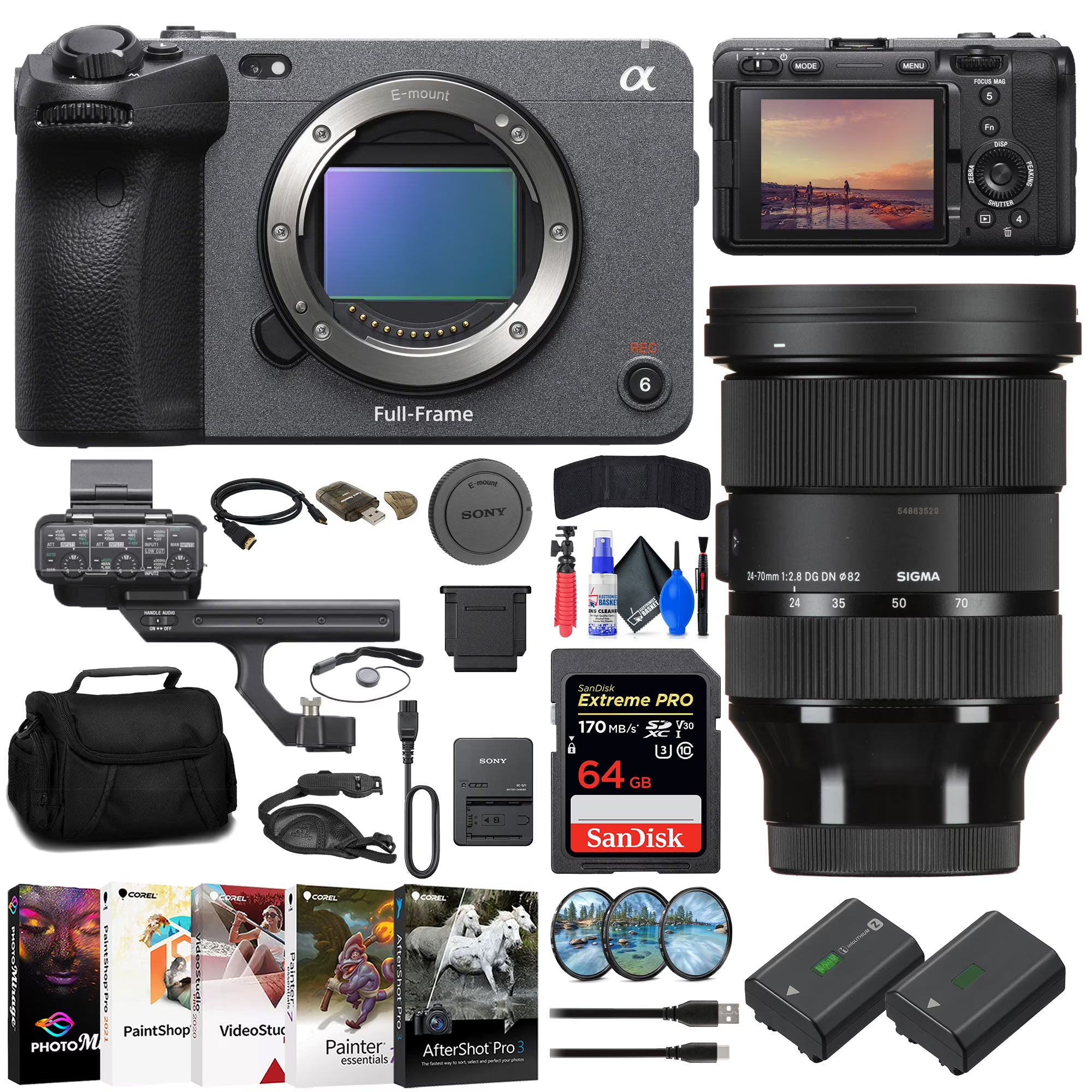 Full-Frame Cinema Camera with 24-70mm f/2.8 Lens and 64GB Card H135203