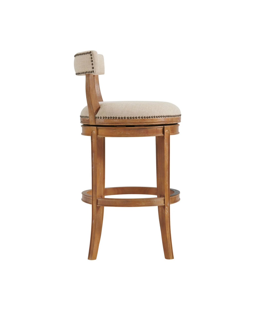 Weathered Brown and Beige Swivel Bar Stool A757177