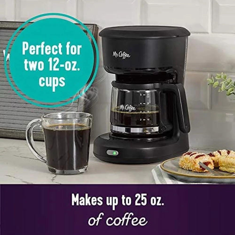 5-Cup Mini Brew Coffee Maker, Black I349