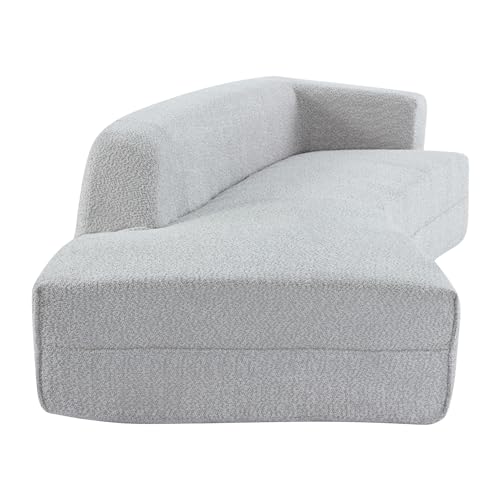 Grey Curved Chaise Lounge Sofa K66667