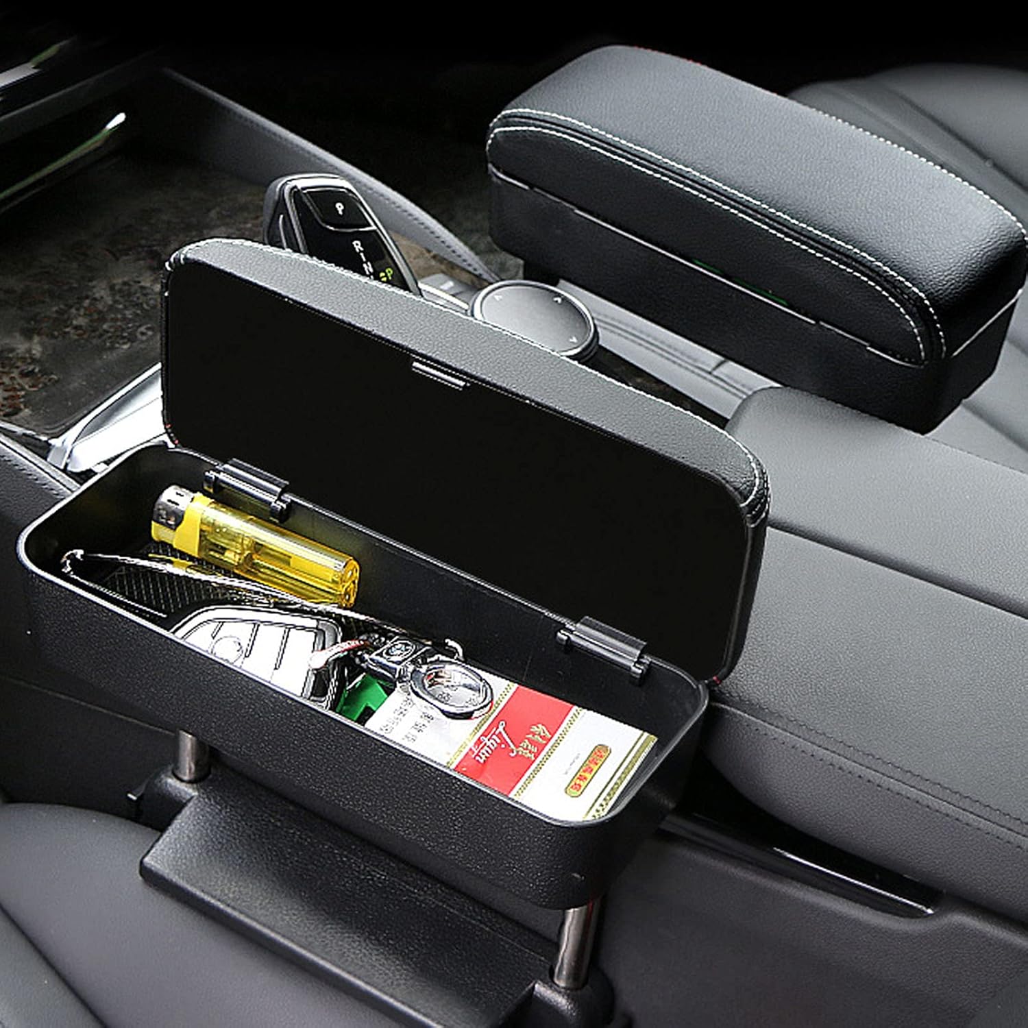 Black Stitching Car Armrest Extender U2283