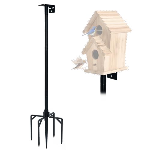 78 Inch Adjustable Heavy Duty Bird House Stand with Strong Base G27393