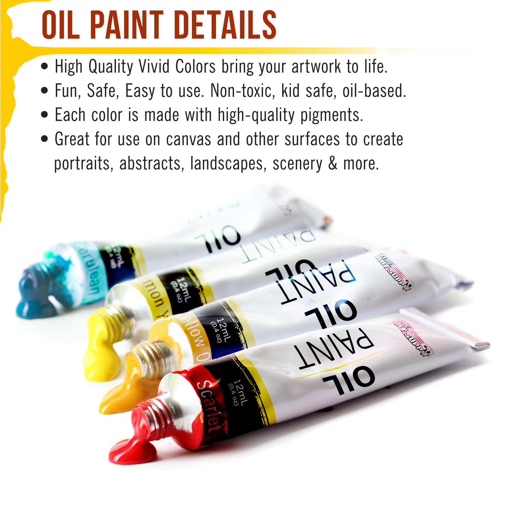 36 Color Set of Art Oil Paint in Large 18ml Tubes K589129