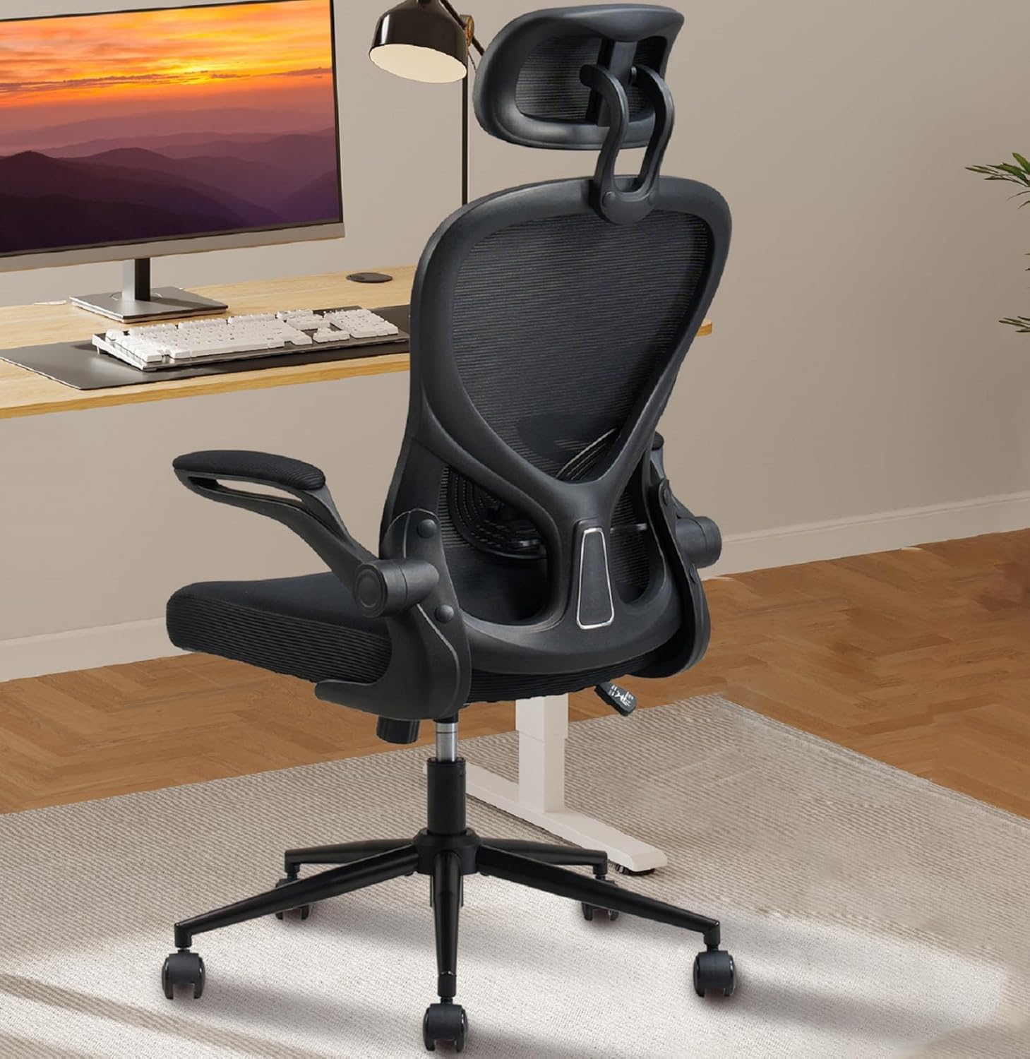High Back Mesh Office Chair with Adjustable Lumbar Support S38386