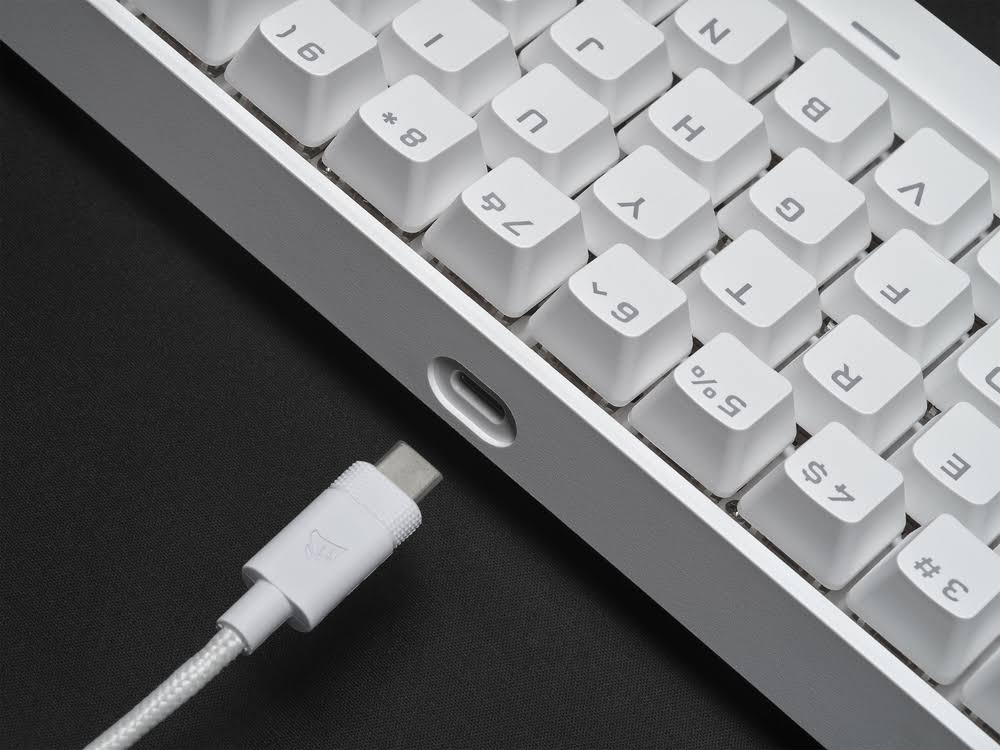 White 60% Mechanical Gaming Keyboard J1173