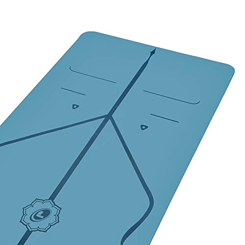 Travel Yoga Mat with Alignment System, Non-Slip, Eco-Friendly, Natural Rubber Y93995
