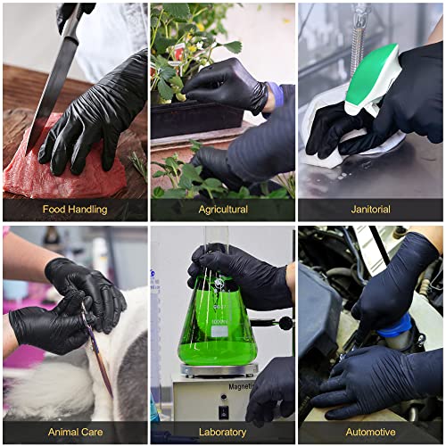 Black 6-mil Disposable Nitrile Exam Gloves N4667