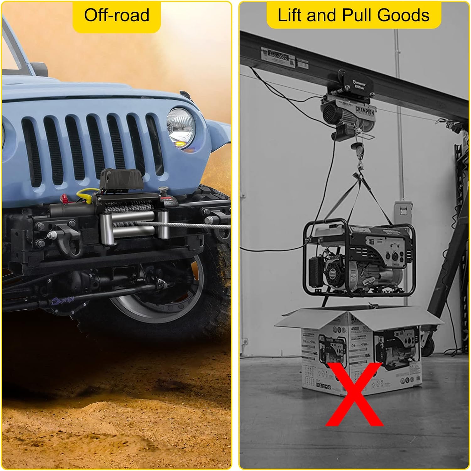 15500lb 12V Electric Winch with Wireless Remote Control K451071