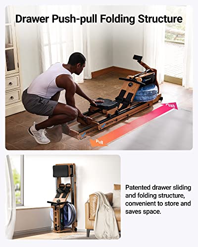 Foldable Wooden Rowing Machine J509746