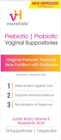 15 Count Prebiotic PH Balanced Vaginal Suppositories Q556