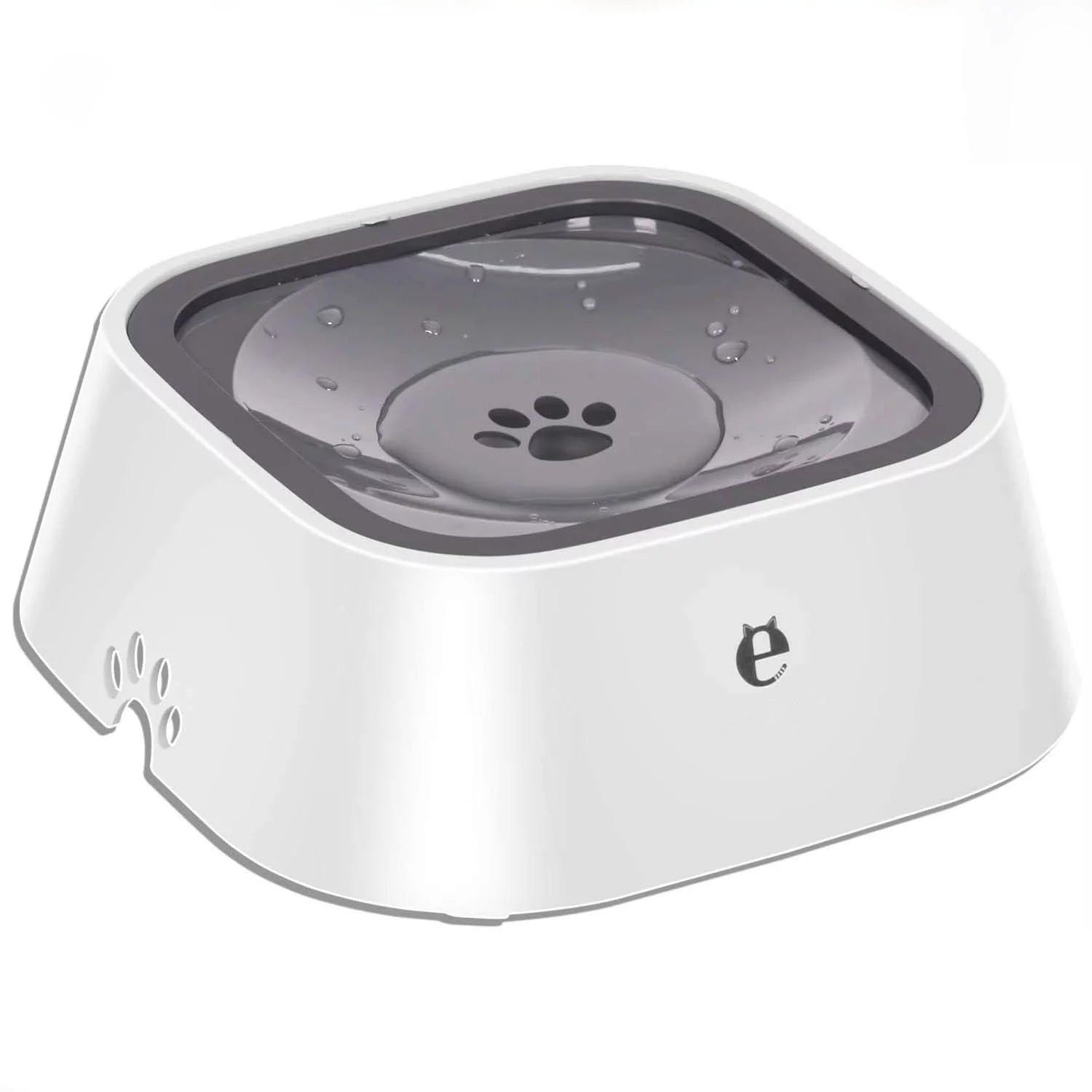 35OZ No-Spill Slow Water Feeder Dog Bowl GREY I84913