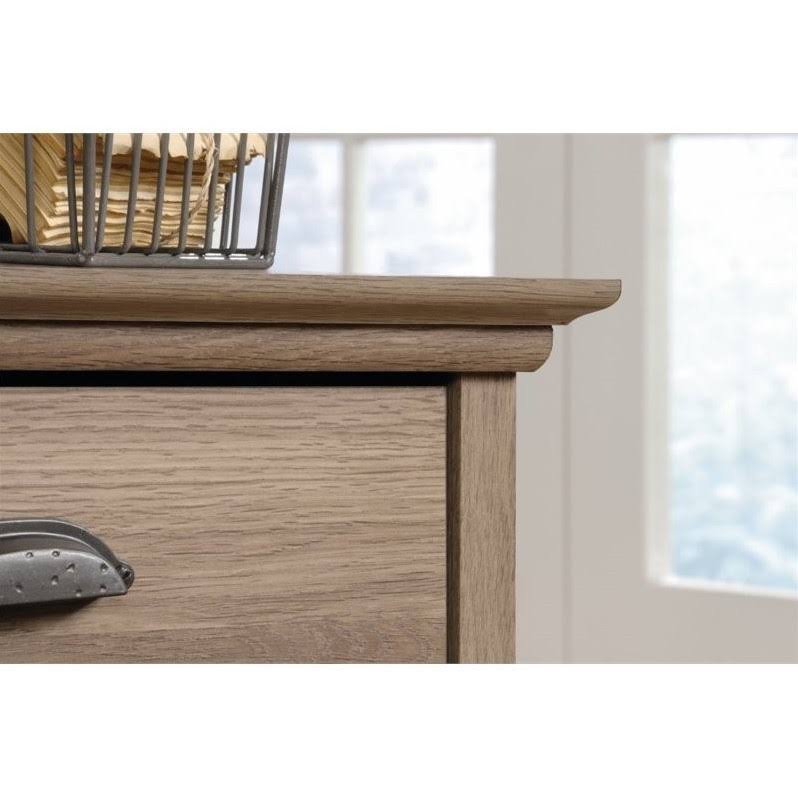 2 Piece Executive Desk and Lateral File Cabinet Set in Salt Oak R72013