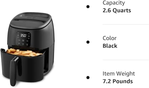 Compact Grey 2.6 Qt Electric Air Fryer Oven F6770