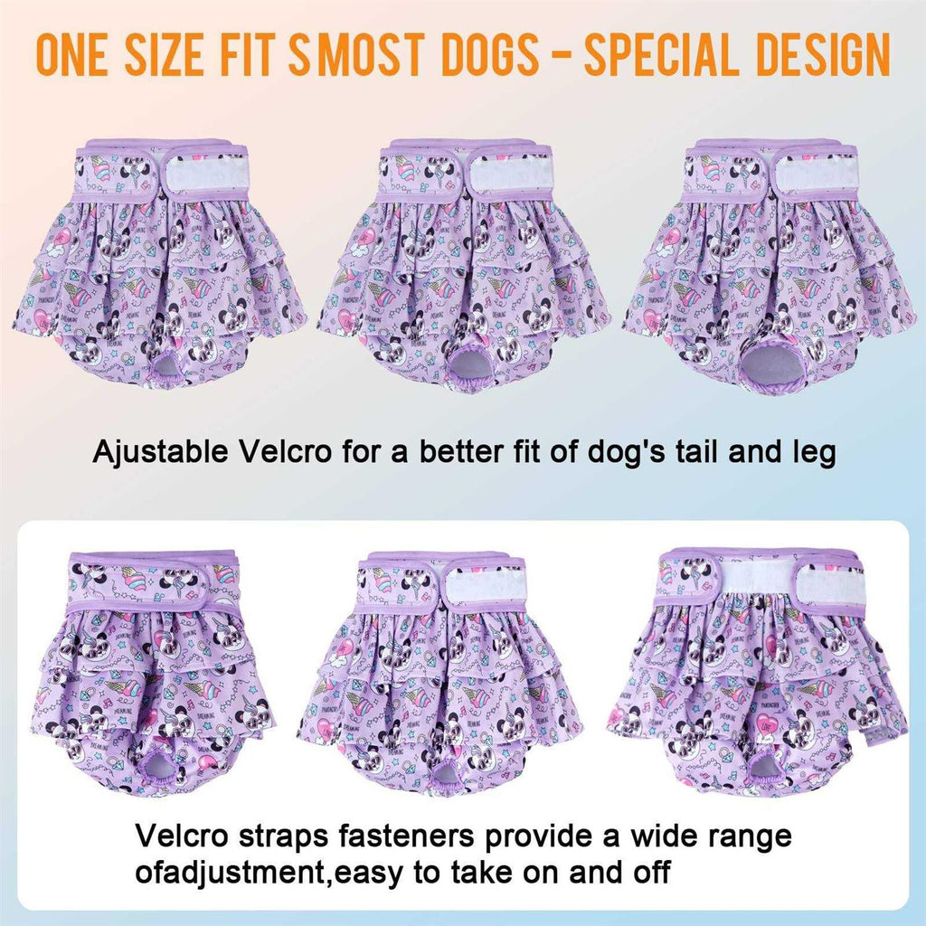Washable Dog Diapers Female 3 Pack Reusable Puppy Diapers X2180