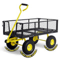 Metal Black Garden Cart with 10" Flat-Free Tires E682