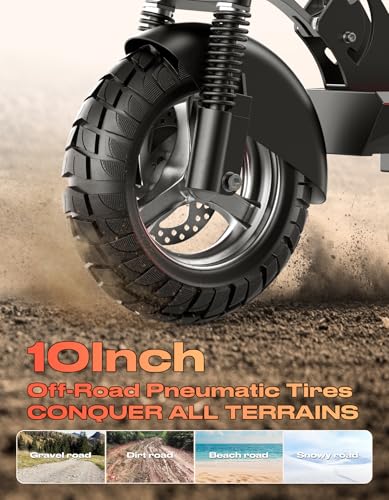 1500W Peak Motor 45 Miles Range 30MPH Top Speed 10" Off Road Tires Dual Suspension Folding Electric Scooter H790391
