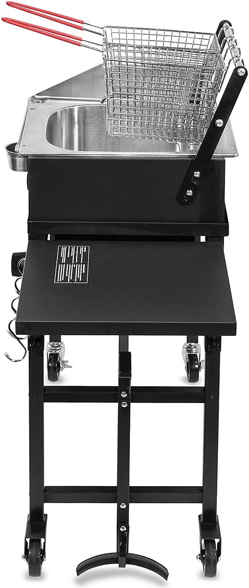 58,000 BTU Outdoor Dual Burner Stove with Wheels F393092