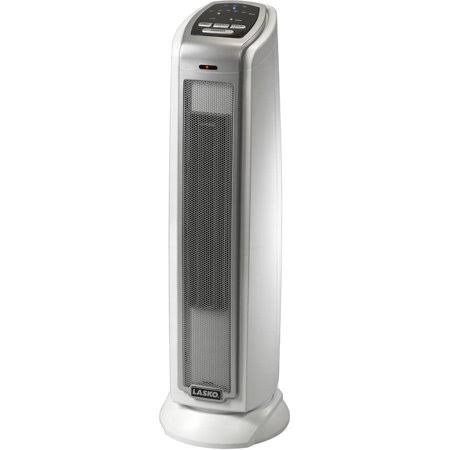 Electric 1500W Ceramic Tower Heater with Thermostat and Auto-Off Timer D6504