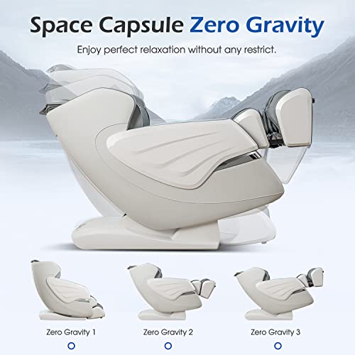 White Full Body Massage Recliner Chair J5574