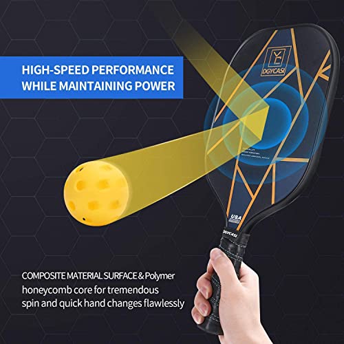 Set of 2 Carbon Fiber Pickleball Paddles with Carry Bag O197781