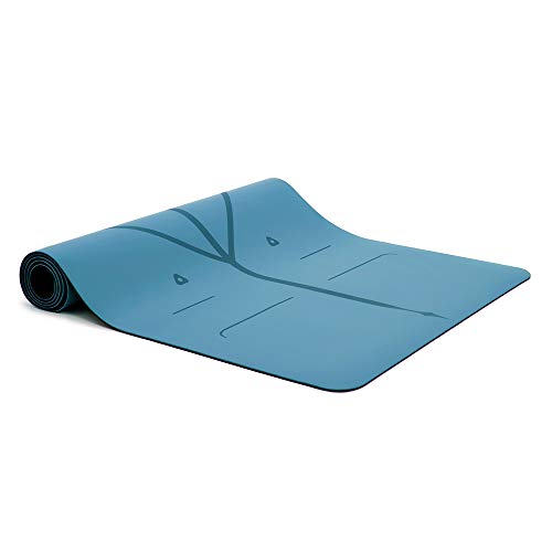 Travel Yoga Mat with Alignment System, Non-Slip, Eco-Friendly, Natural Rubber Y93995